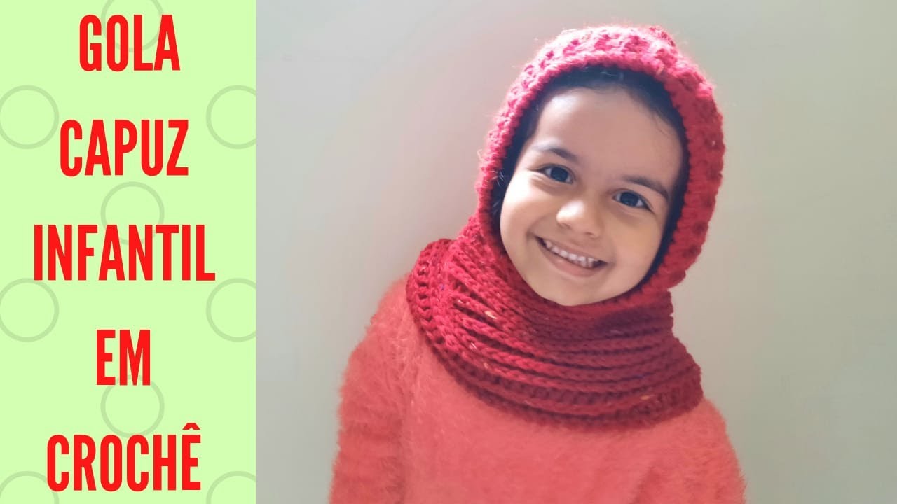 GOLA CAPUZ INFANTIL EM CROCHÊ