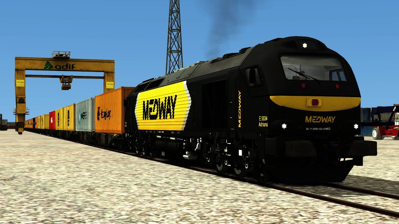 TRAIN SIMULATOR CLASSIC  RUTA MALAGA-BOBADILLA  PRIMER MEDWAY EN MALAGA  335 MEDWAY+TECO EP1