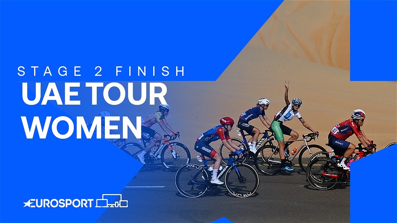 SPRINT WIN! 💨 | Stage 2 Finish UAE Tour Women 2024 | Eurosport Cycling