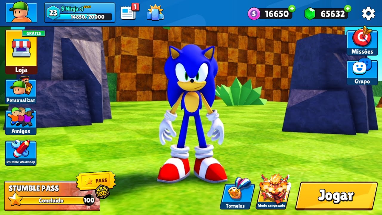 Como ativar o Modo SONIC no Stumble Guys