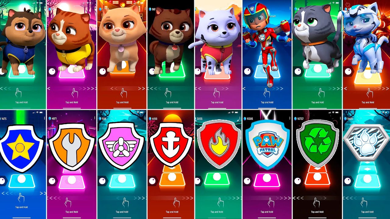 Paw Patrol CATS All Video Megamix CHASE VS RUBBLE VS SKYE VS ZUMA VS MARSHALL VS RYDER VS ROCKY
