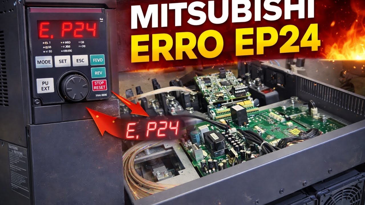 Inversor de Frequência Mitsubishi F800-E ERRO P24