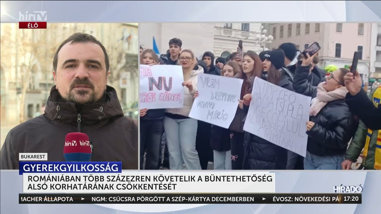 Romániában több százezren követelik a büntethetőség alsó korhatárának csökkentését - HírTV