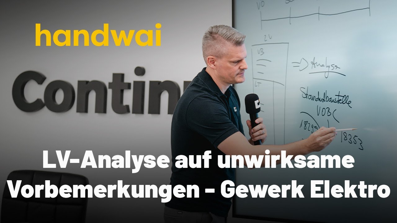 [LIVE] Leistungsverzeichnis analysieren auf unwirksame Vorbemerkungen - Gewerk Elektro