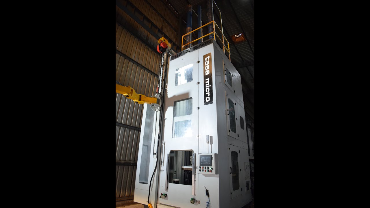 50-TON HYDRAULIC TABLE UP BROACHING MACHINE WITH AUTO BROACH CHANGER