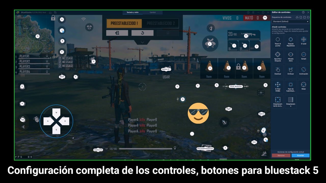 Cómo configurar los CONTROLES en BLUESTACKS 5, CUSTOM HUD y Jugar FREE FIRE sin errores 👨‍💻