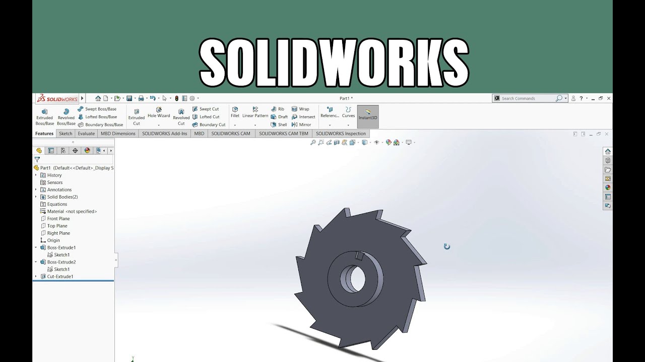 Solidworks beginners tutorial #4 | Saw blade