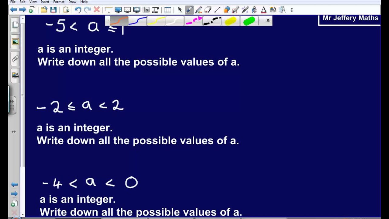 Inequalities (integer solutions) - Question 12 Edexcel GCSE Maths 2008 Non-Calculator Solution
