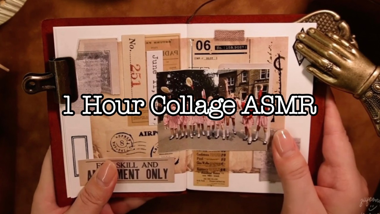 다꾸 ASMR | 빈티지 다이어리 꾸미기 1h 모음집 | Immersive Journaling & Collage