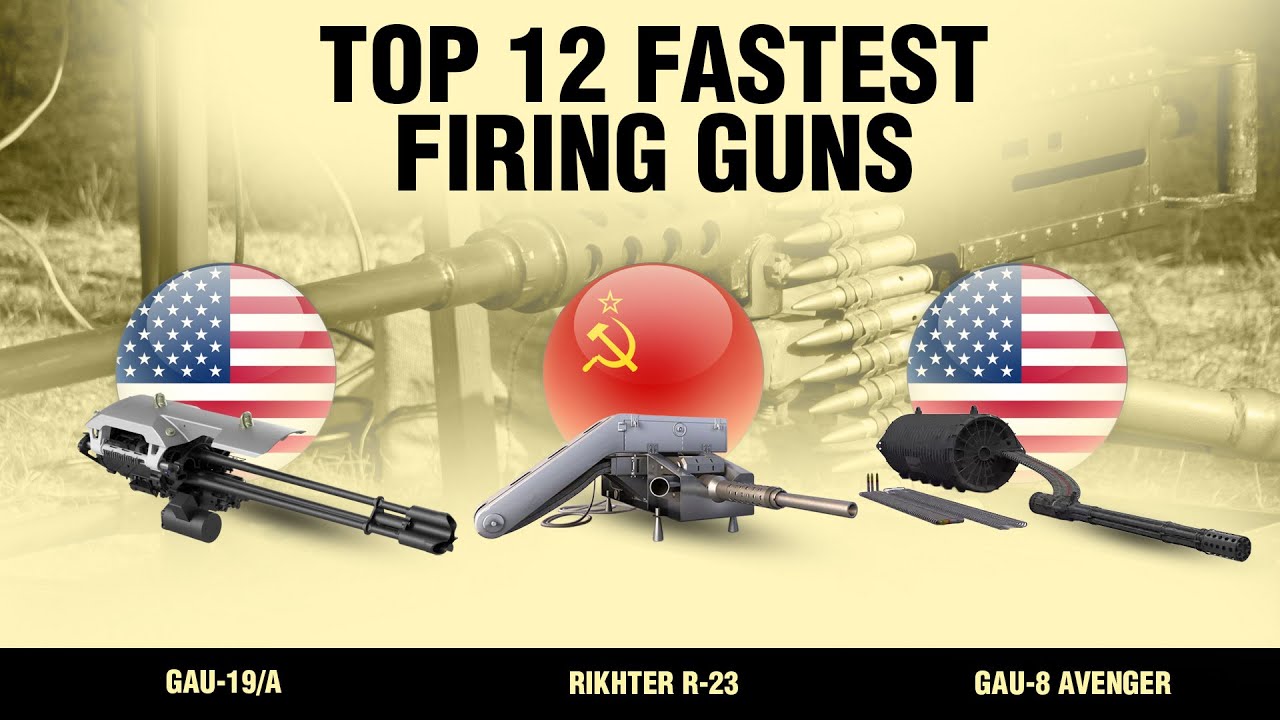 Top 12 Fastest Firing Guns Ever Built To Date