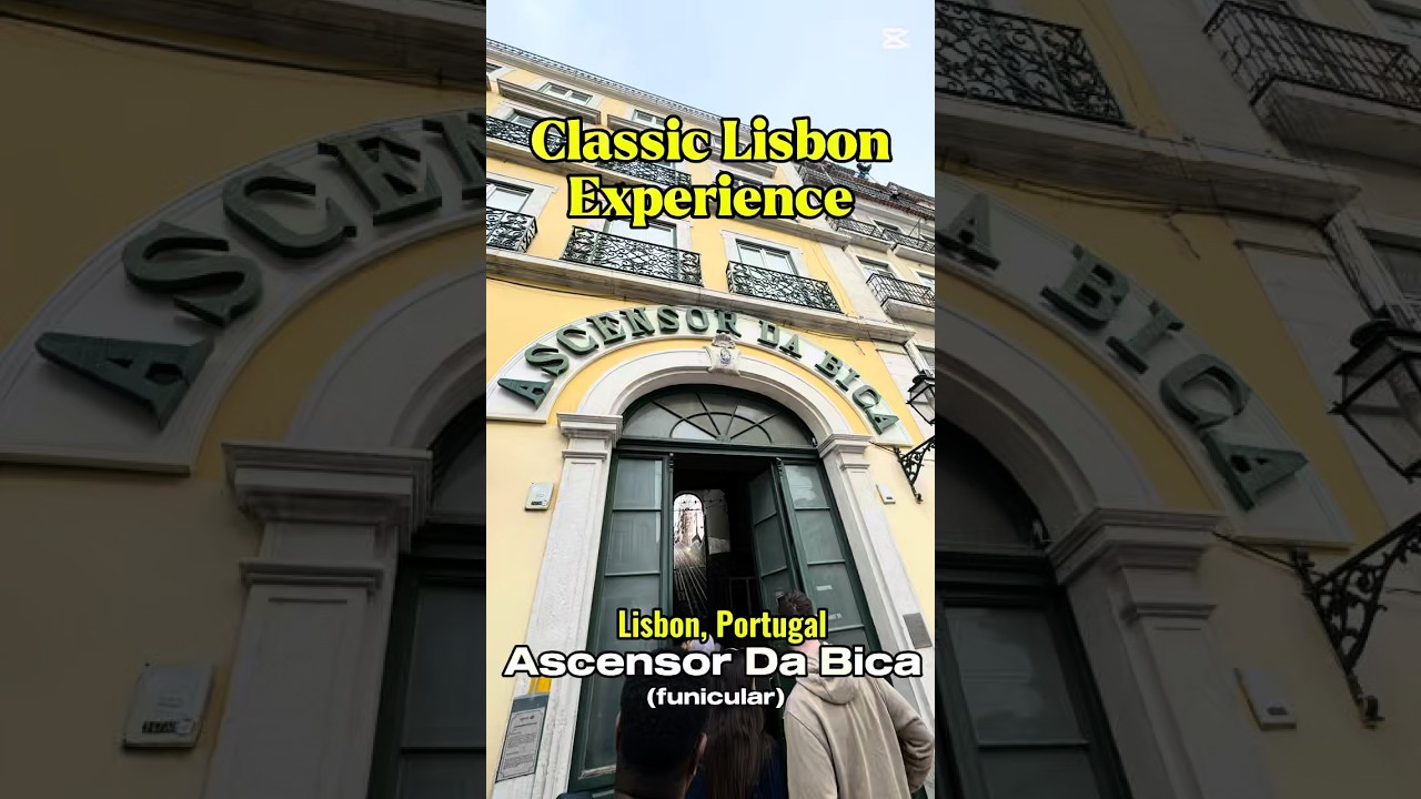 Riding the Bica Funicular in Lisbon #lisbon #lisbontravel #portugal #BicaFunicular #AscensorDaBica