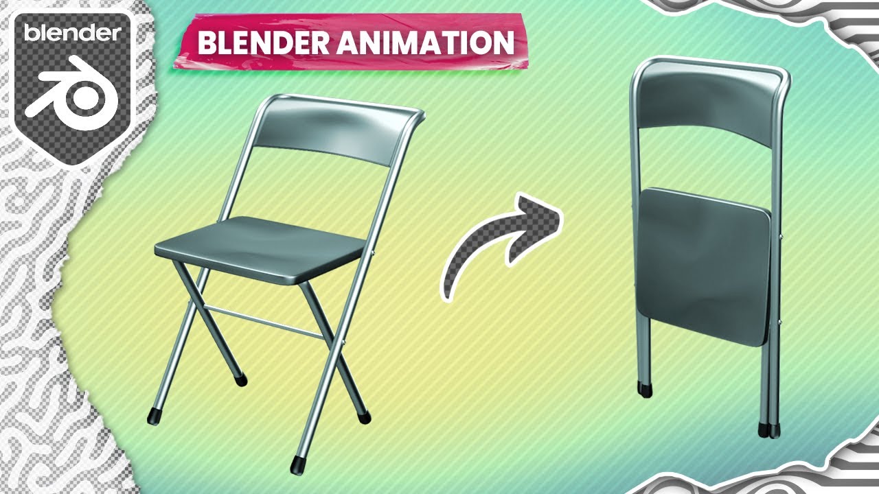 Анимация складного стула в Blender 3D