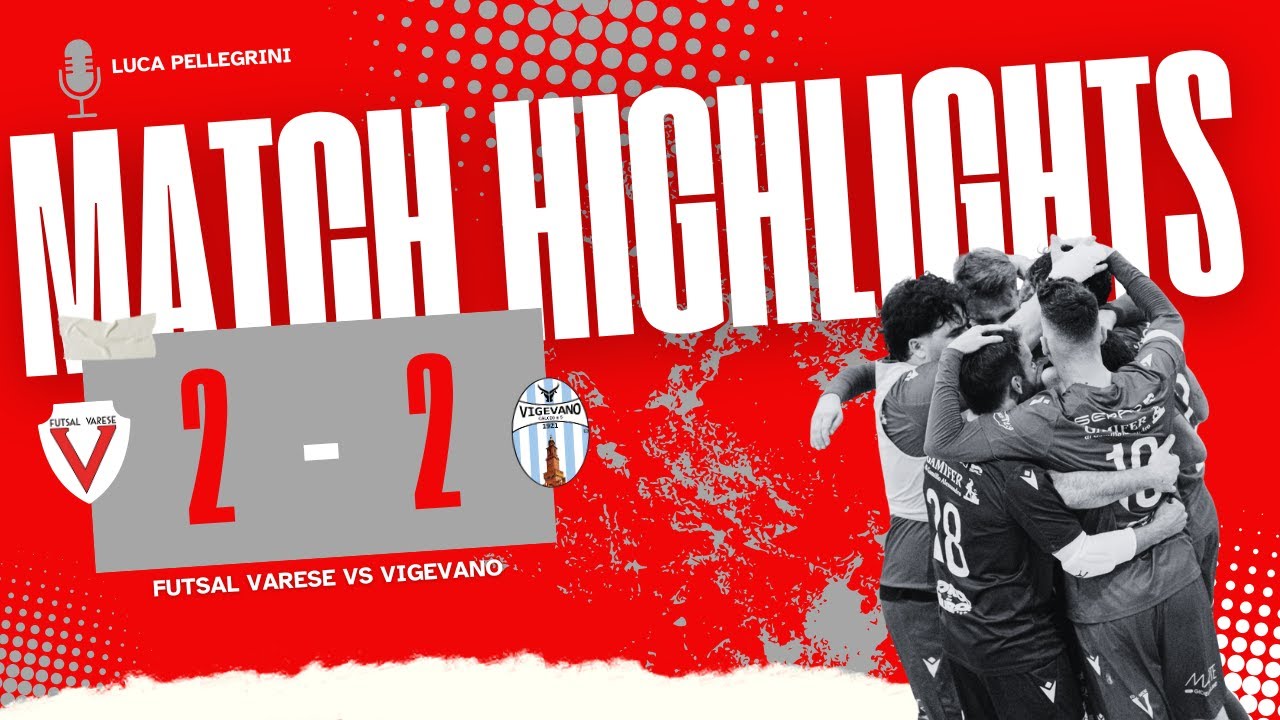 ⚽ Futsal Varese - Vigevano 2-2 | Highlights Calcio a 5 | ⚪🔴