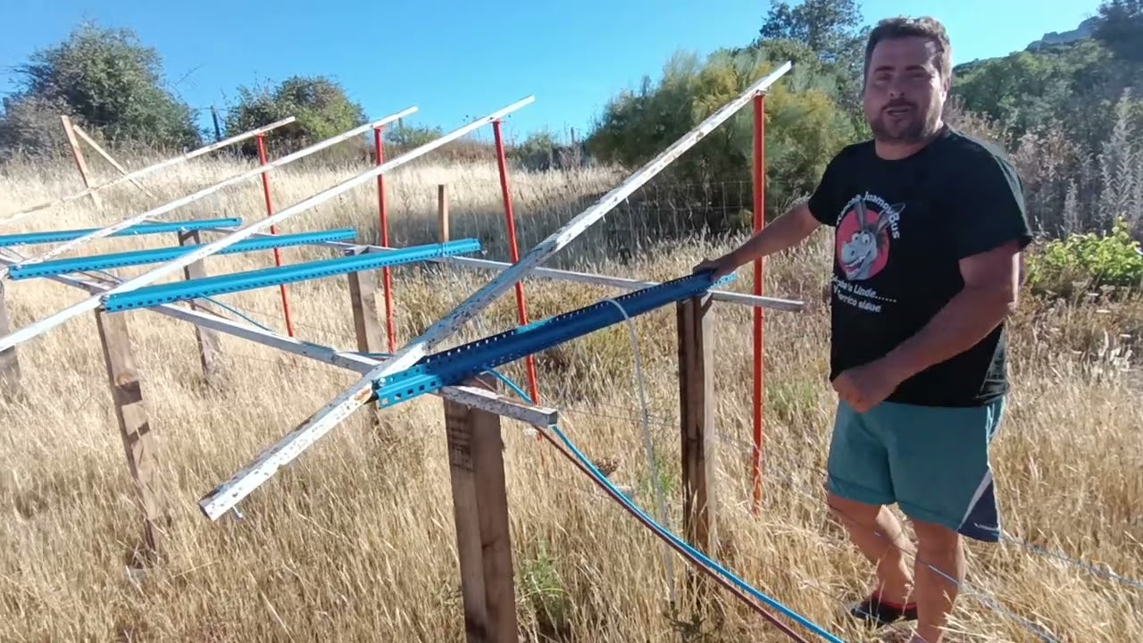 estructura casera  para inclinar los paneles solares