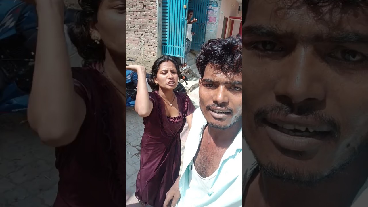 patni ne pati ko pure Gaon Ke samne mara Thappad #husbandwife #wife  #love_marriage_coupal