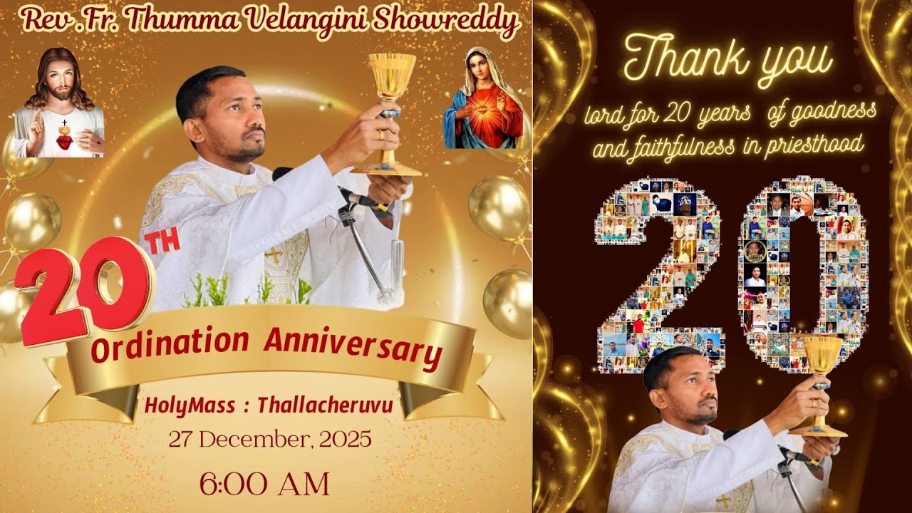 🔴LIVE | 20th Priestly Anniversary of Fr. Thumma Velangini, Thallacheruvu