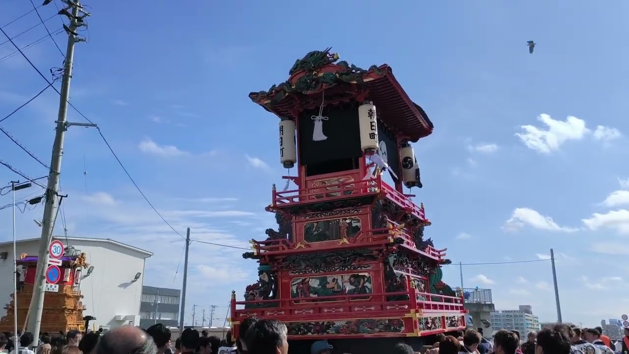 【おんまく郷土芸能まつり2024】宇和島牛鬼&西条だんじり 本町商店街〜みなと交流センター(はーばりー)