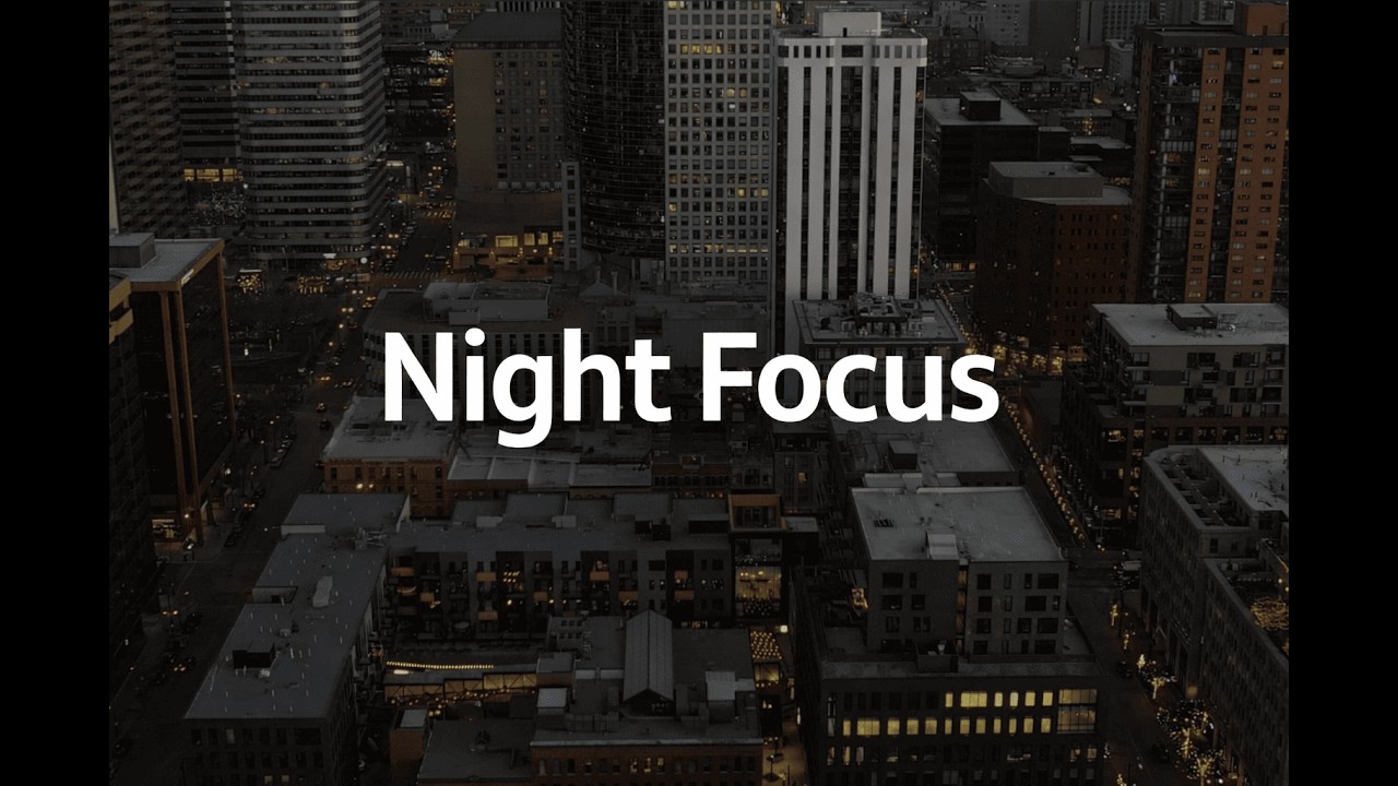 Deep Focus Music for Studying & Work | Night City Ambience | 1 Hour