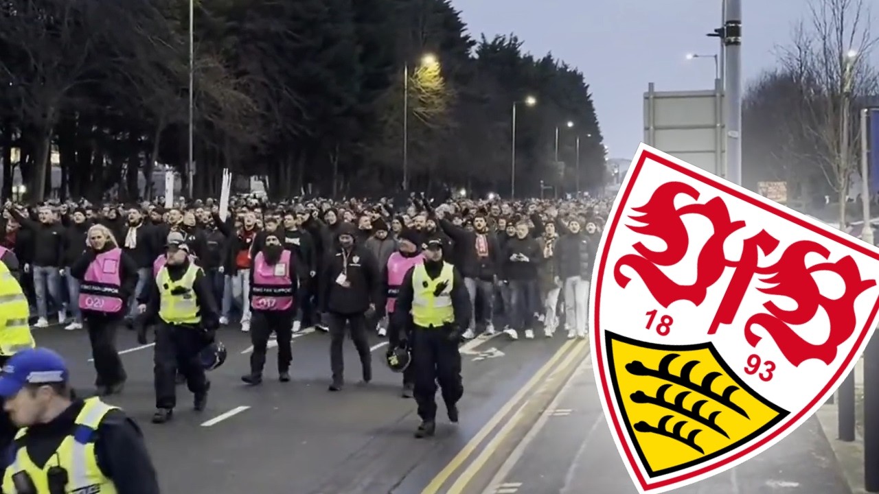 MASSIVE CORTEO! Stuttgart Fans in Glasgow Before Celtic Clash | Europa League