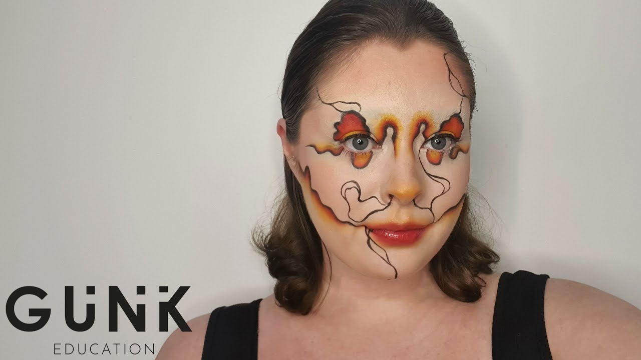 Orange Avant-Garde Makeup Tutorial | Paige Lansdown | GUNK Education