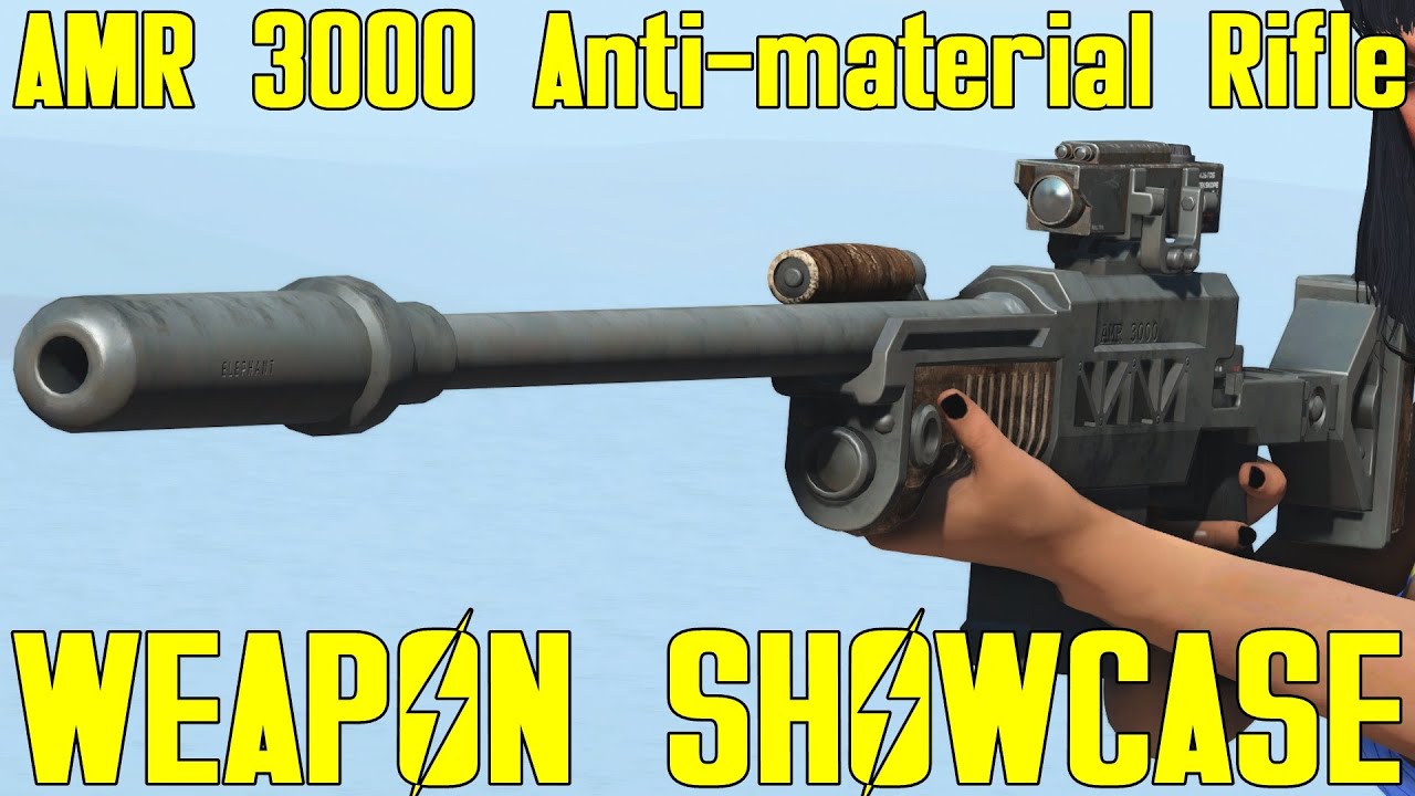 Fallout 4: AMR 3000 Anti-Material Rifle - Weapon Mod Showcase