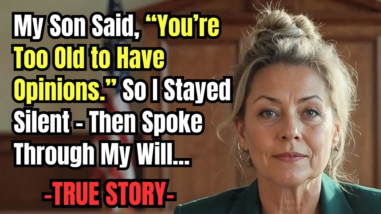 HER TRUE STORY FROM CALIFORNIA 👵💔 My Son Said, “You’re Too Old to Have Opinions ” So I Stayed Sile…