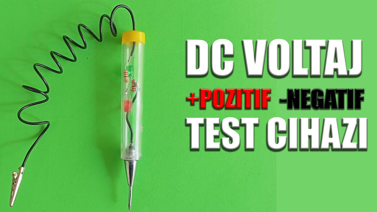 DC VOLTAJ TEST CİHAZI - VOLTAJ KUTUP BULUCU -  BASİT DEVRE - POLARITY  TESTER SIMPLE CIRCUIT