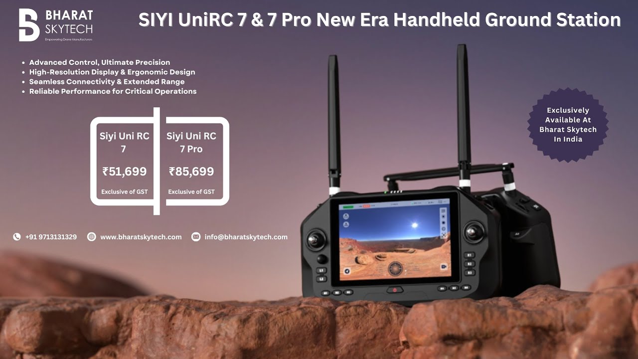SIYI UniRC 7 & UniRC 7 Pro Unboxing and first look | How to start Siyi Uni Rc 7 Pro | Bharat Skytech