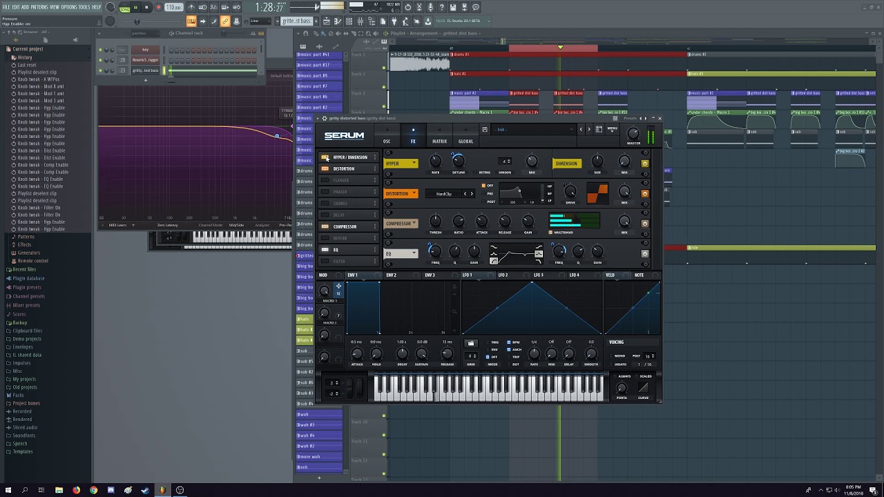 Serum Tutorial - Gritty Distorted Phaser Bass