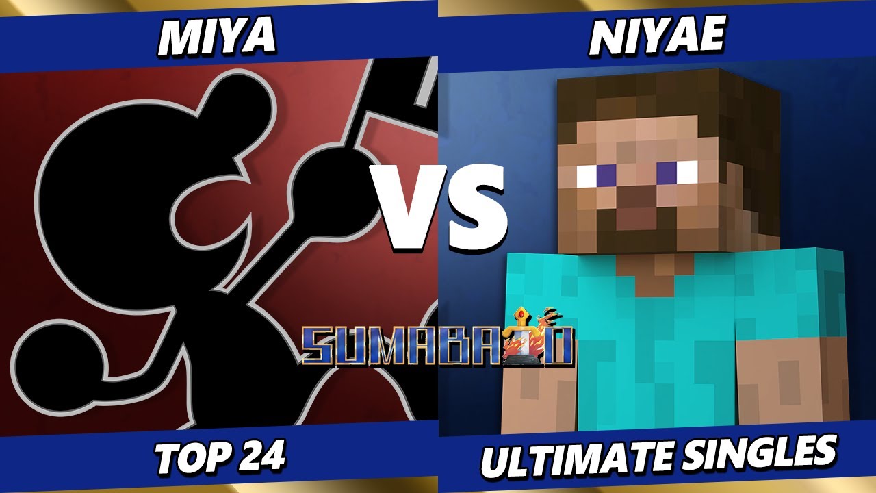 Sumabato 46 - Miya (Game & Watch) Vs. Niyae (Steve) Smash Ultimate - SSBU