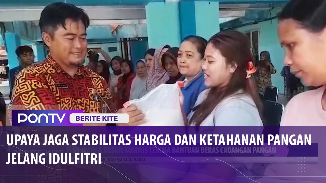 93 Warga Rusun Komyos Terima Bantuan Beras Cadangan Pangan