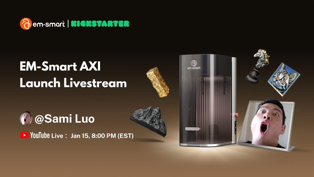 Meet AXI: The World’s 1st True 3D Desktop Laser Engraver (Live Launch)