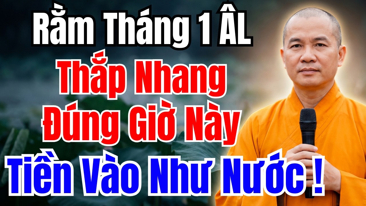 TIỀN BẠC ÀO ÀO ĐẾN - NẾU THẮP HƯƠNG - RẰM THÁNG 1 ÂM VÀO GIỜ ĐẠI CÁT NÀY!