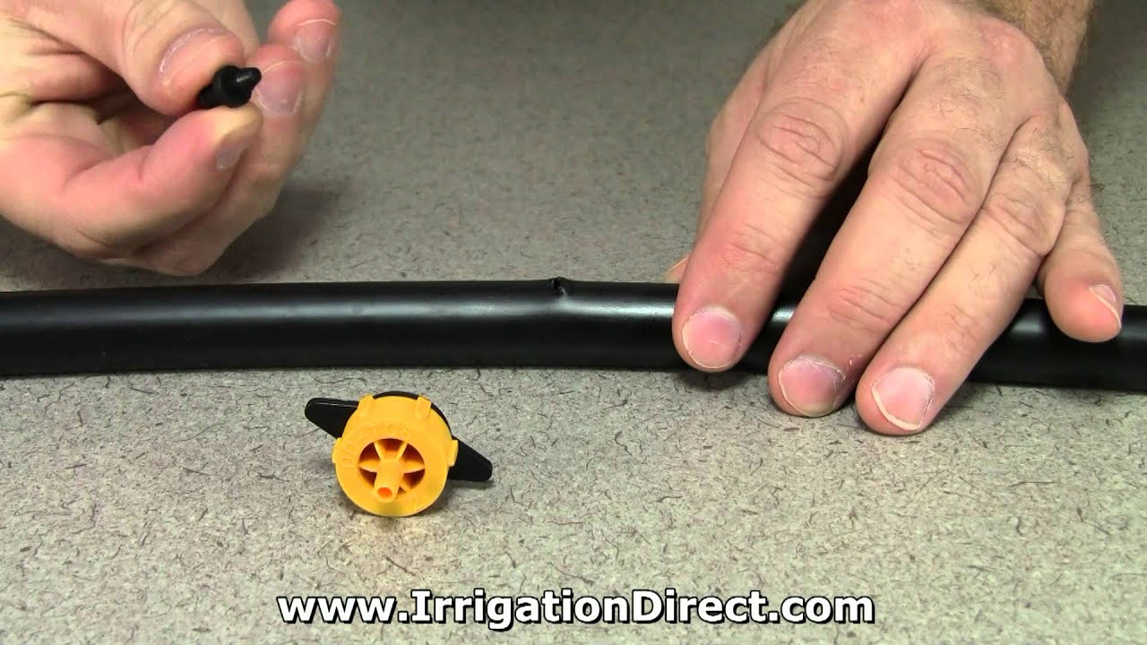 How to repair drip irrigation tubing with a goof plug