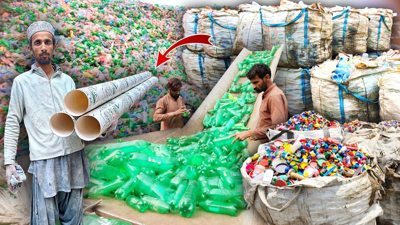 Millions of Waste PET Bottles Recycled into PVC Pipes | Incredible Plastic Recycling Process