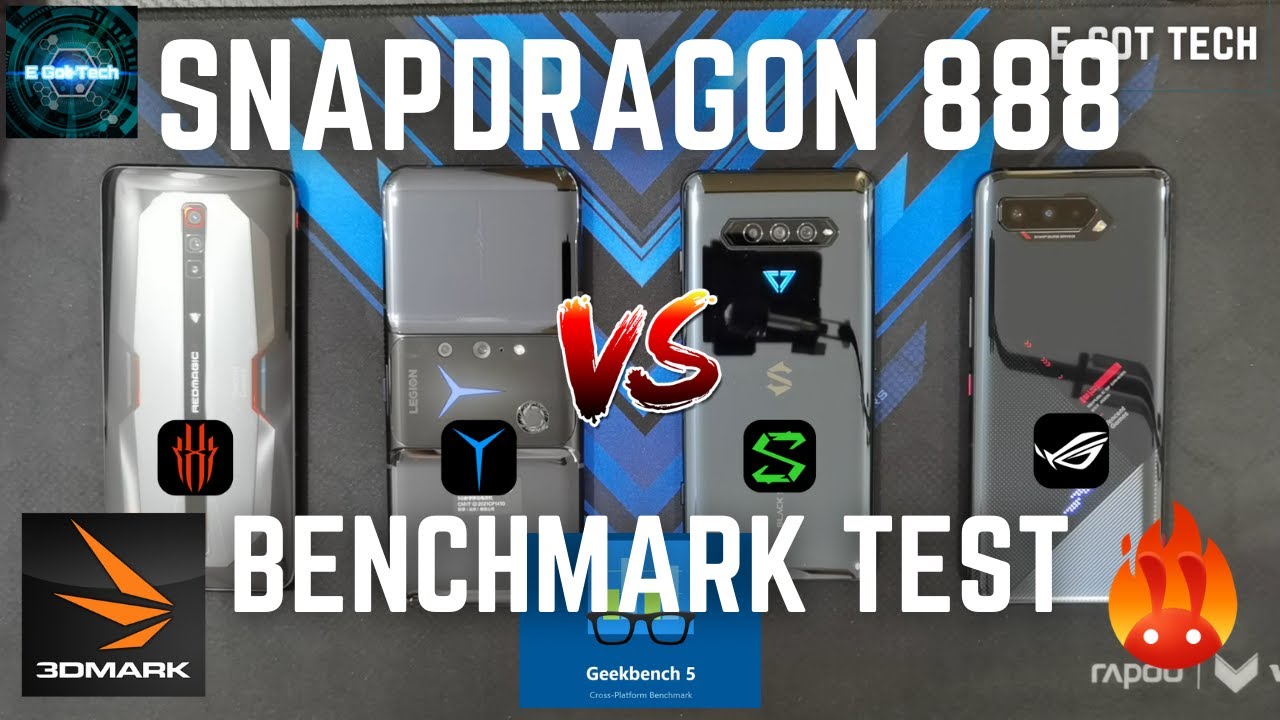 Black Shark 4 Pro vs Red Magic 6 Pro vs ASUS ROG 5 vs Lenovo Legion Pro 2 ANTUTU BENCHMARK TEST V9