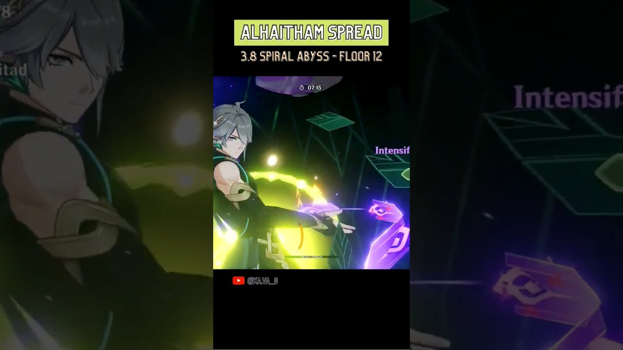 C0 Alhaitham Spread | Spiral Abyss 3.8 Floor 12 (2-1) #genshimimpact  #spiralabyss #alhaithamspread