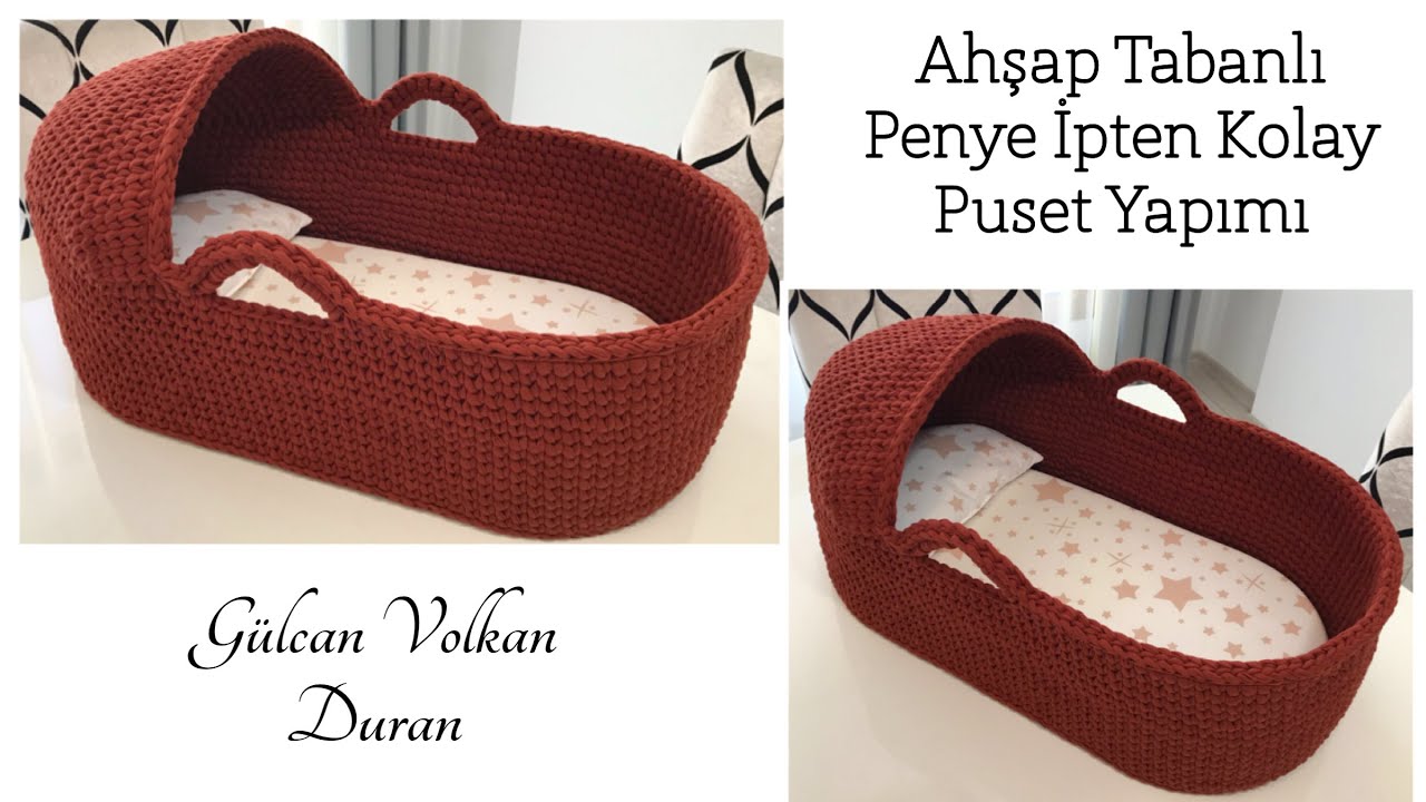 Herkes Örebilsin Diye Çok Şık ve Kolay Ahşap Tabanlı Penye İpten Puset Tarifi - Part 2