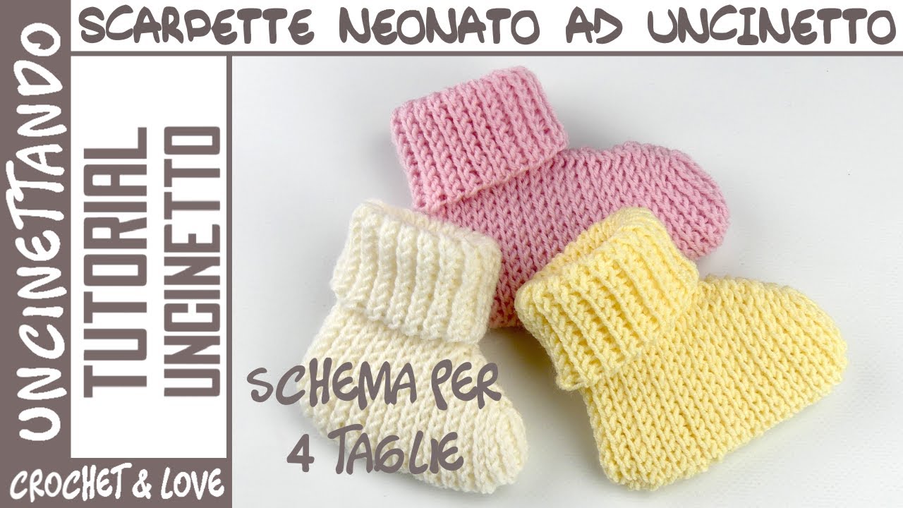 Scarpette per Neonato all'Uncinetto Facili e Super Morbide - Tutorial Passo a Passo