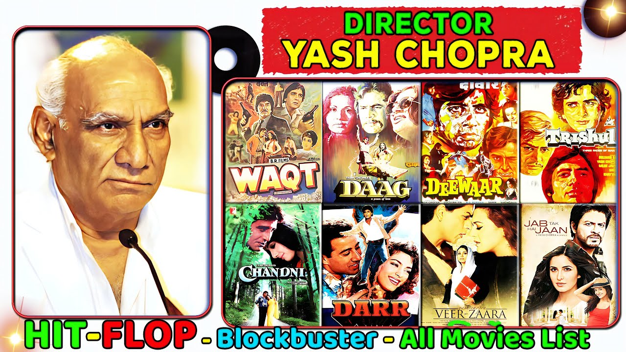 Yash Chopra Hit and Flop All Movies List | Box Office Collection | All Films Name List | Darr - Waqt