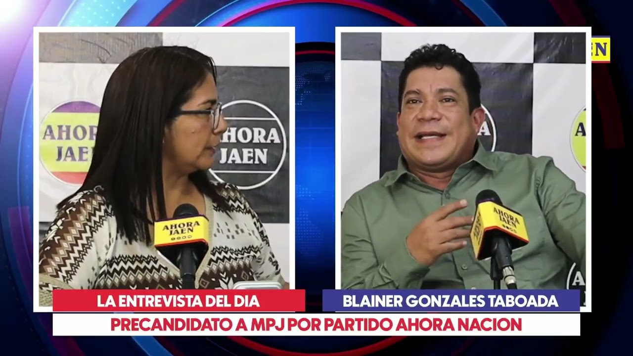 Blainer Gonzales Taboada habla sobre su precandidatura a la alcaldía de Jaén 2026.