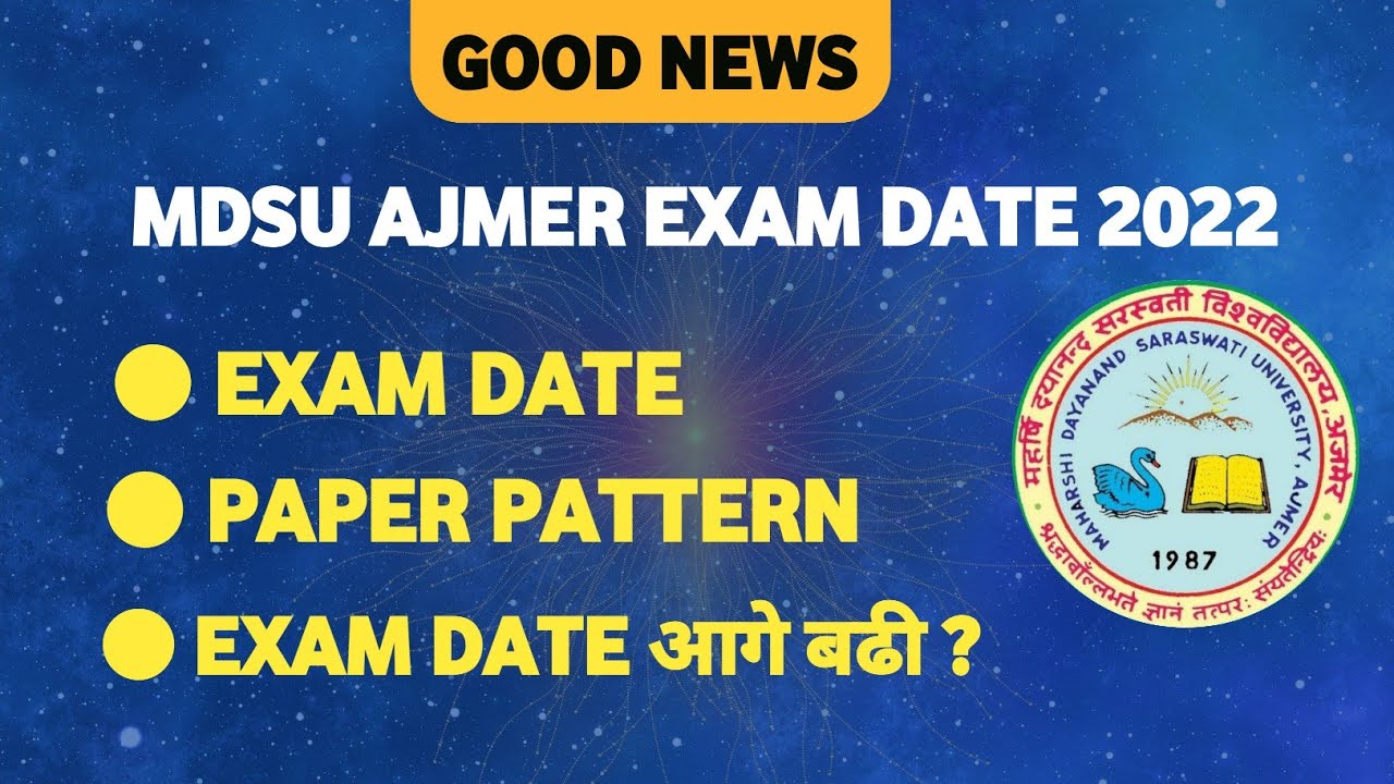 mdsu exam date  2022 latest news || mdsu exam latest news today  || mdsu news