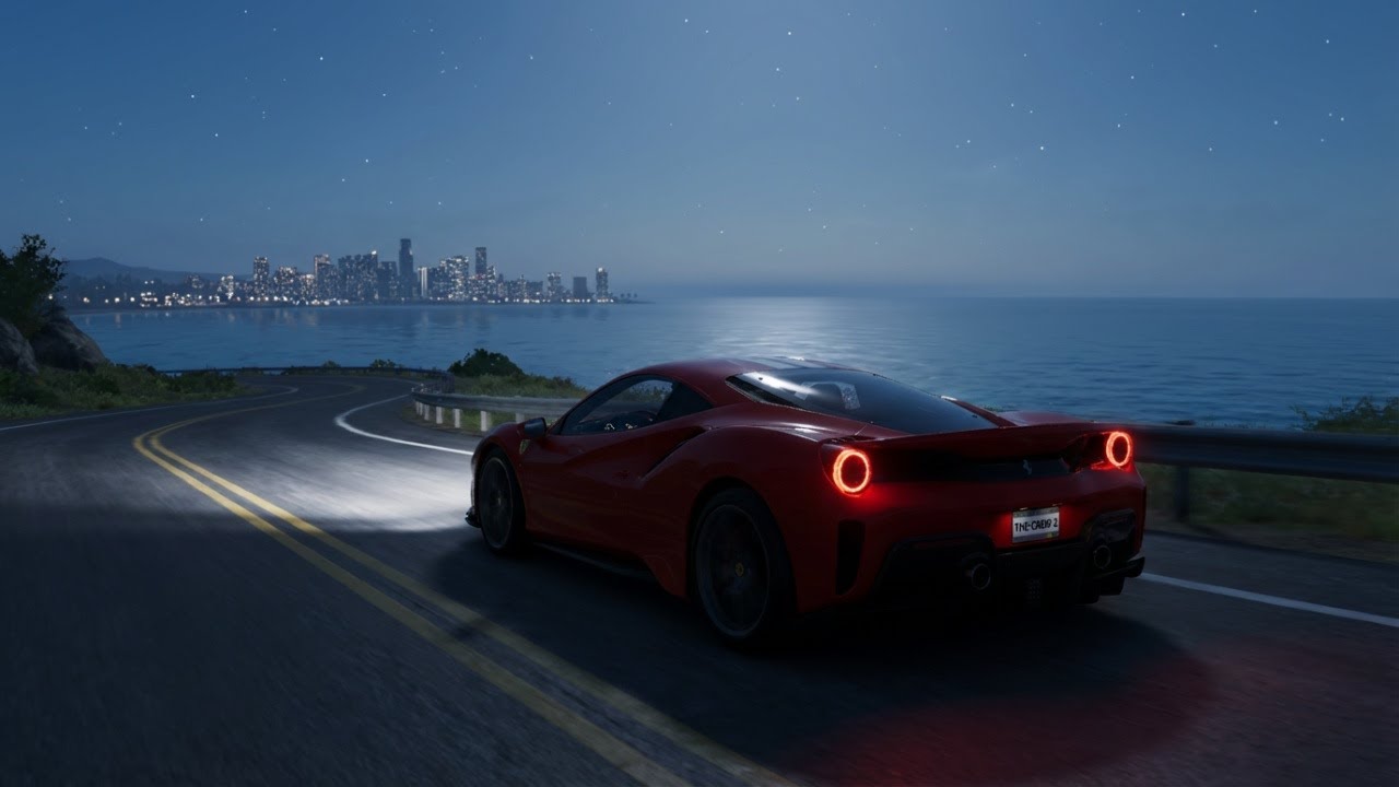 POV Night Rain Drive | Ferrari in the City [4K ASMR]