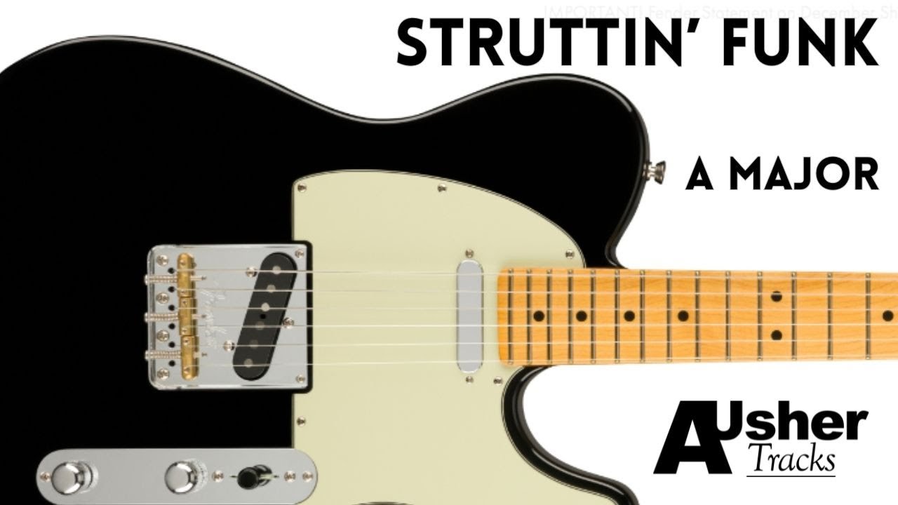 Struttin' Funk Guitar Backing Track Jam in A major