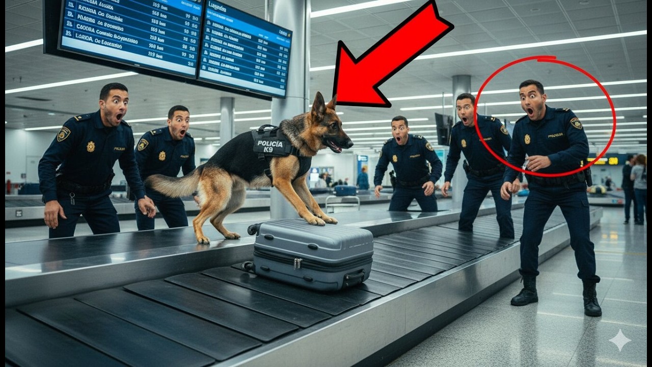 Lo que el perro policía encontró en esta maleta los dejó en shock