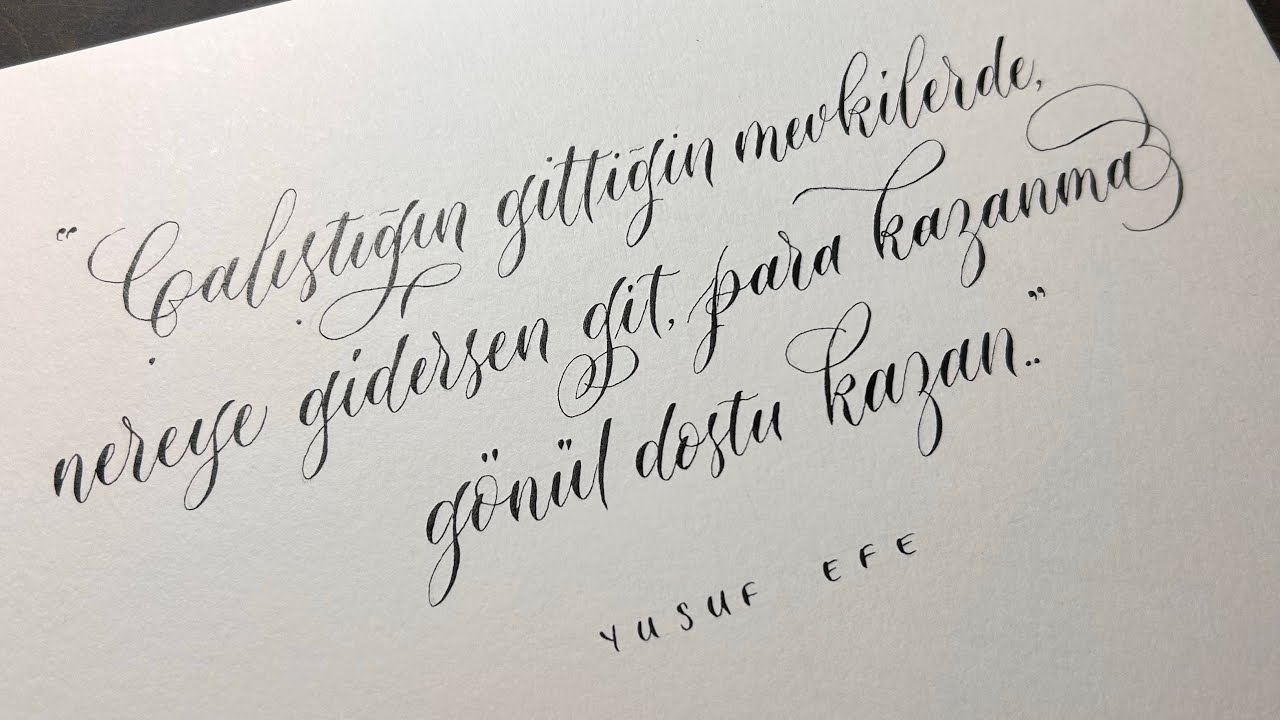 Modern Kaligrafi - Sipariş Yazı