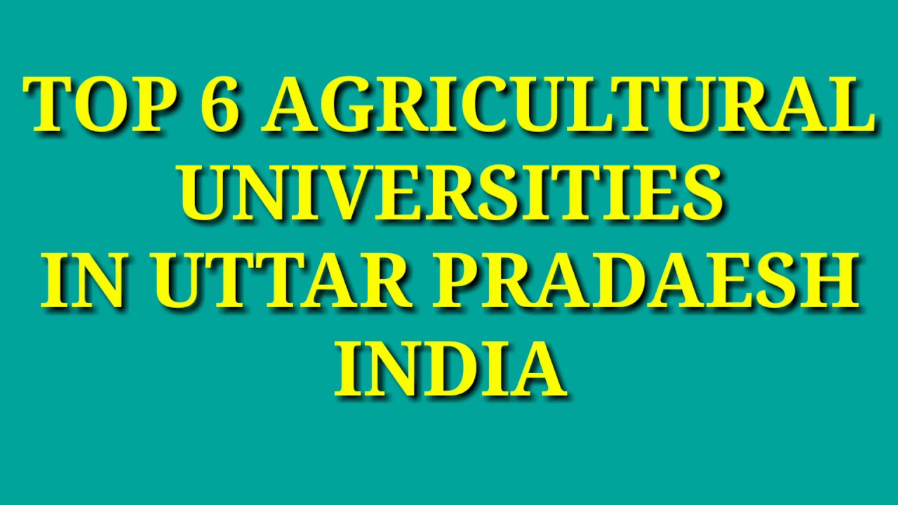 TOP 6 AGRICULTURAL UNIVERSITIES IN UTTAR PRADESH INDIA