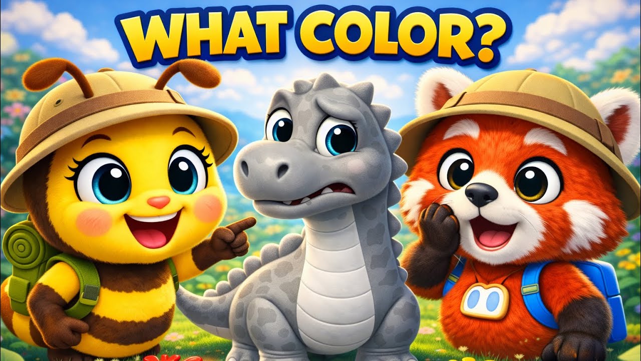 Dino world EP-4: Learn Colors with Dinosaurs! 🌈🦖 | Bee & Panda Dino World Adventure
