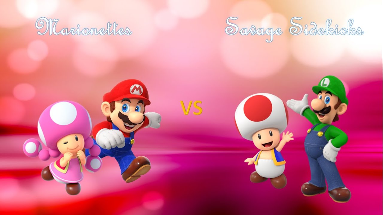 Mario Tennis Aces - Toadette and Mario vs Luigi and Toad (Marionettes vs Savage Sidekicks)