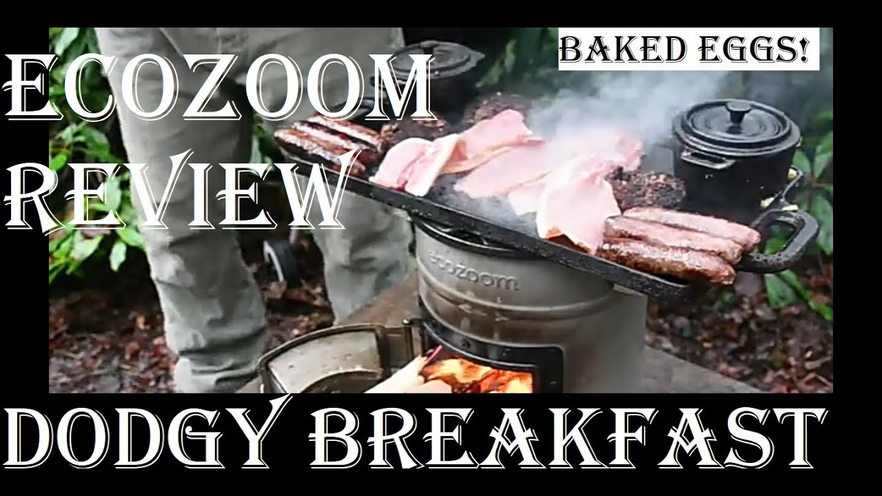 EcoZoom rocket stove review with baked eggs and a dodgy breakfast.